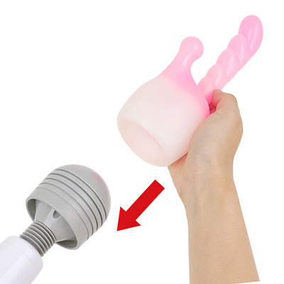 「<a target='_blank' href='https://stg.e-nls.com/pict1-2875'>ハンディマッサージャー</a>」などのＬクラス電マに適合します。脱着はヘッドに被せるだけ…と簡単。シッカリ空気を抜きましょう。