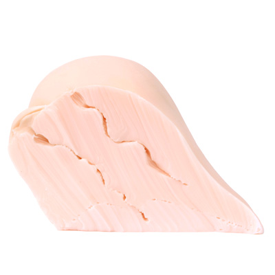 名器の品格と同じ「穴がない」穴です。ペニスが通過することで本物と似た圧迫刺激を受けます。
ハンドホールでは手の圧力や自重により、やむなくこの溝が崩れパフォーマンスが落ちてしまうものですが、本品は6倍以上のボリュームで溝を崩すことなく表現できます。こういった面においても無次元加工は大型ホールが相応しいと考えます。