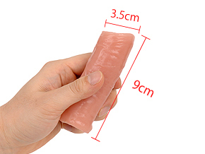 【ボッキン棒】カリクビボッキンと同じサイズ感です。カリ部分がなく、竿の血管の浮き具合が控えめな点が異なります。　※数値はＮＬＳ実測値