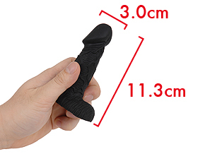 ＜Ｓ＞
全長：11.3cm
亀頭部太さ：3.0cm
底面部ローターセット用穴あり。