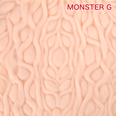 「MONSTER G」のテクスチャー。細かいスジとコブが連なる有機的デザインで、繊細な刺激が楽しめます。
