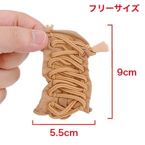 コルセット型はヒモ部分もストレッチ性のあるパンスト素材。このヒモでペニスへの締め付けを調整します。