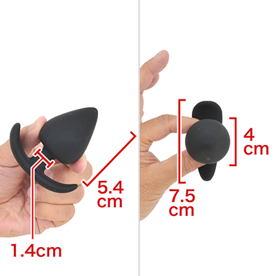 【Ｓ】小振りに見えますが、これでも最大径は４cm。初心者は焦らず、ゆっくり挿れましょう。　※数値はＮＬＳ実測値