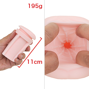 【チェリー：桃】専用ホールはやや短寸ながら、その素材感は秀逸。こちらは縦ヒダ系です。　※数値はＮＬＳ実測値