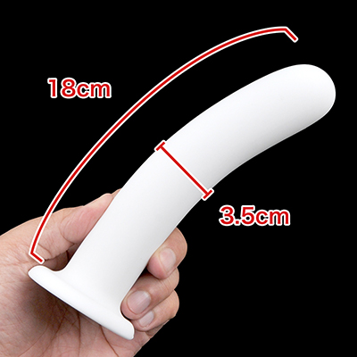 【長男】太さは普通ですが、全長たっぷり。ゆるやかなカーブが膣道にフィットしてくれそう。　※数値はＮＬＳ実測値