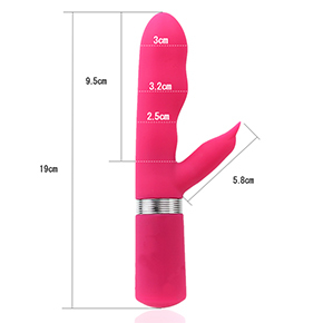 全長19.0cm（挿入部分：9.5cm）、クリバイブ全長5.8、直径2.5cm～3.2cm。
