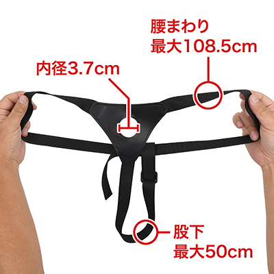 Ｔ字状の腰巻きバンドは、フロントのデルタ部分に穴が開いているだけのシンプル仕様。　※数値はＮＬＳ実測値
