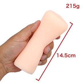 こちらは付属のパイズリ専用オナホ。おっぱい本体と同素材で、シンプルな筒型です。　※数値はＮＬＳ実測値