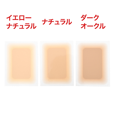 各カラーのイメージ。重ね塗りした中央部分から外側に向けて自然なグラデーションが施され、素肌と一体化します。