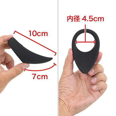 【Ｍ】標準サイズのペニスなら、比較的ゆったり装着できます。会陰部を覆えるのがグッド。　※数値はＮＬＳ実測値
