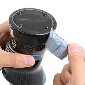 使用時には、ホール株のシールを剥がします。