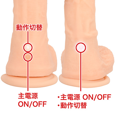 左の「小突き」は２ボタン、右の「身震い」はワンボタンです。