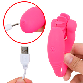 充電ケーブルは、バイブ表面に突き刺せすようにして接続します。