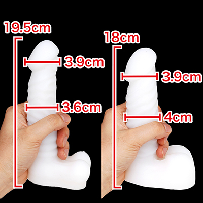 細身でスマートな助教授M　
全長：19.5cm
竿部太さ：3.6cm
カリ部太さ：3.9cm

カリ太自慢の教授L
全長：18.0cm
竿部太さ：4.0cm
カリ部太さ：3.9cm