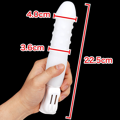 ソフトバイブ編
全長：22.5cm
竿部太さ：3.6cm
カリ部太さ：4.0cm