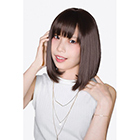 小顔ナチュラルショートボブ（亜麻色）