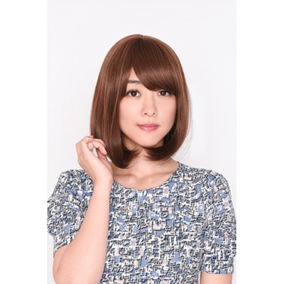 内巻きストレートボブ（亜麻色）