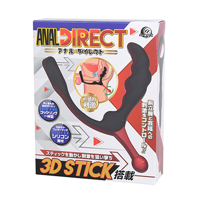 “３Ｄスティック”の文字が、ファミコンなどのゲーム関連品を彷彿させますが、正体はバリバリの前立腺グッズです。