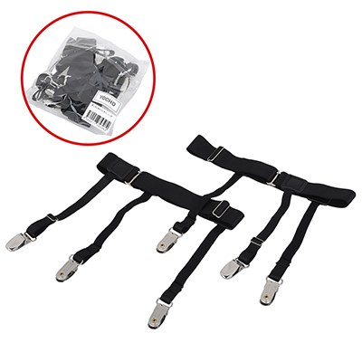 【レッグ】３本の留め具が付いたバンドが２対になっています。もしかしたら…逆に装着すれば女装に使えるかも。