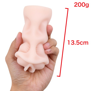 かなり独特な形のオナホ―ル。長さは13cmとやや短めです。※数値はNLS実測値。