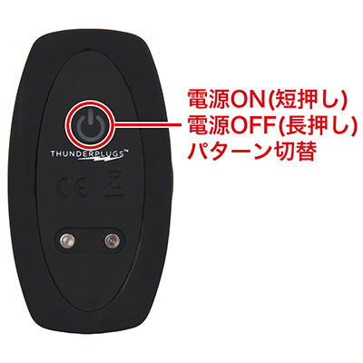 電源とパターン切替は1つのボタンで操作します。