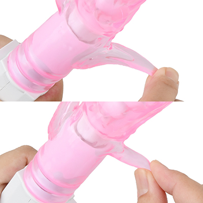 クリバイブはやわらかく、振動に応じて柔軟にまがります。