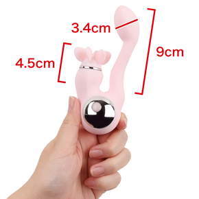ヘッドが大きく膨らんだ挿入部分。クリトリス部分はプロペラ型になっています。※数値はNLS実測値。