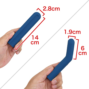 ビギナーにもやさしいサイズ感。片面が窪んでおり、ヴァギナにフィットしやすそう。　※数値はＮＬＳ実測値