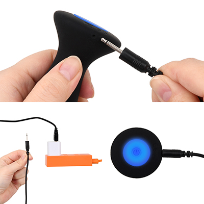 充電はUSB充電式。充電中はライトが点灯します。　※充電中作動不可