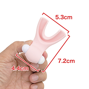 あまり見かけないユニークな形状。上顎のマウスピースにミニローターが付いています。　※数値はＮＬＳ実測値
