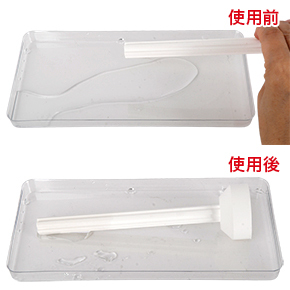 【珪藻土スティック】特殊形状の断面により水分の吸収率が上昇し、より短時間で効率よくオナホール内部を乾かす事が可能です。