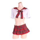 タータンチェックでもっと可愛く見せるセーラー服セット