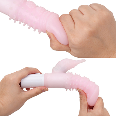 ぷにぷにとした弾力の女性にやさしいシリコン素材。