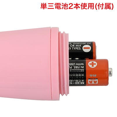 単三電池×２本使用（付属）