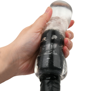 【絶頂編】奥の方から空気を押し出すように握ると、非貫通ならではのバキューム感を楽しめます。