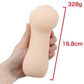 入口が膨れ上がっているので持ちやすくシゴきやすい標準的なサイズ。　※数値はＮＬＳ実測値