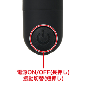 電源をONにすると、ボタン部分が点灯します。ローター単体での使用も可能です。