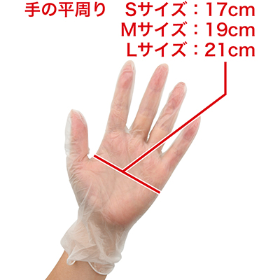 使い捨ての透明手袋。左右兼用で無駄なく使い切れます。
