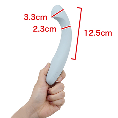 無理ない自然な体勢で、クリトリスまで届くように設計されています。　※数値はＮＬＳ実測値