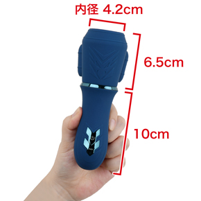 先端に搭載されたＷモーターによる刺激で超絶快感マッサージ！細身のグリップは握りやすく手に馴染みやすい形状です。　※数値はＮＬＳ実測値