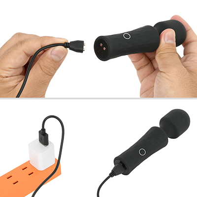 防水面で有効なマグネット端子を採用した、USB充電式です。フル充電までは約２時間、連続可動は約60分です。