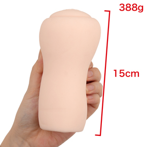 ぷっくりと飛び出た挿入口が特徴的。くびれたボディが持ちやすいオナホールです。　※数値はＮＬＳ実測値　
