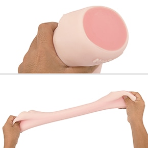 【プレミアムソフト】トロけるような膣肉層が露出する底部。もっちり柔らかく、適度なハリと伸縮性を両立しています。