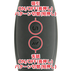 各７種類の吸引＋振動パターンを楽しめます。