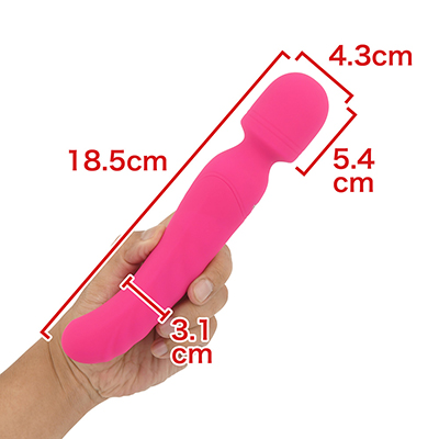 パッと見は“やや柄の長い電マ”。ヘッド径は「##5156##」に近く、アタッチメントも豊富。　※数値はＮＬＳ実測値