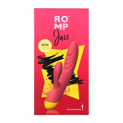 パッケージ。「We-Vibe（ウィーバイブ）」や、「Womanizer（ウーマナイザー）」の姉妹ブランド、『ROMP』が登場しました。