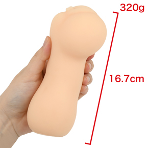 くびれたボディが持ちやすく、奥までしっかり挿入できるオナホールです。　※数値はＮＬＳ実測値　
