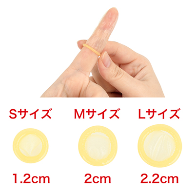 ナチュラルカラーの天然ゴムラテックス素材。指先にかぶせ、付け根に向かって巻き戻して装着します。　※数値はＮＬＳ実測値