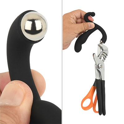 これがネオジウムの磁気ボール。この通り、重い工具も吊り上げるほど強力なので、めぐりアップにも期待できそう。