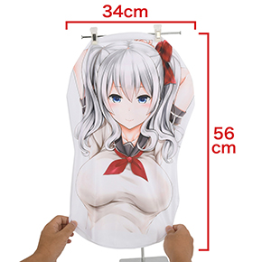 【おっぱいボードカバー】専用ボードをすっぽり覆うサイズ感。下側は閉じられません。　※数値はＮＬＳ実測値